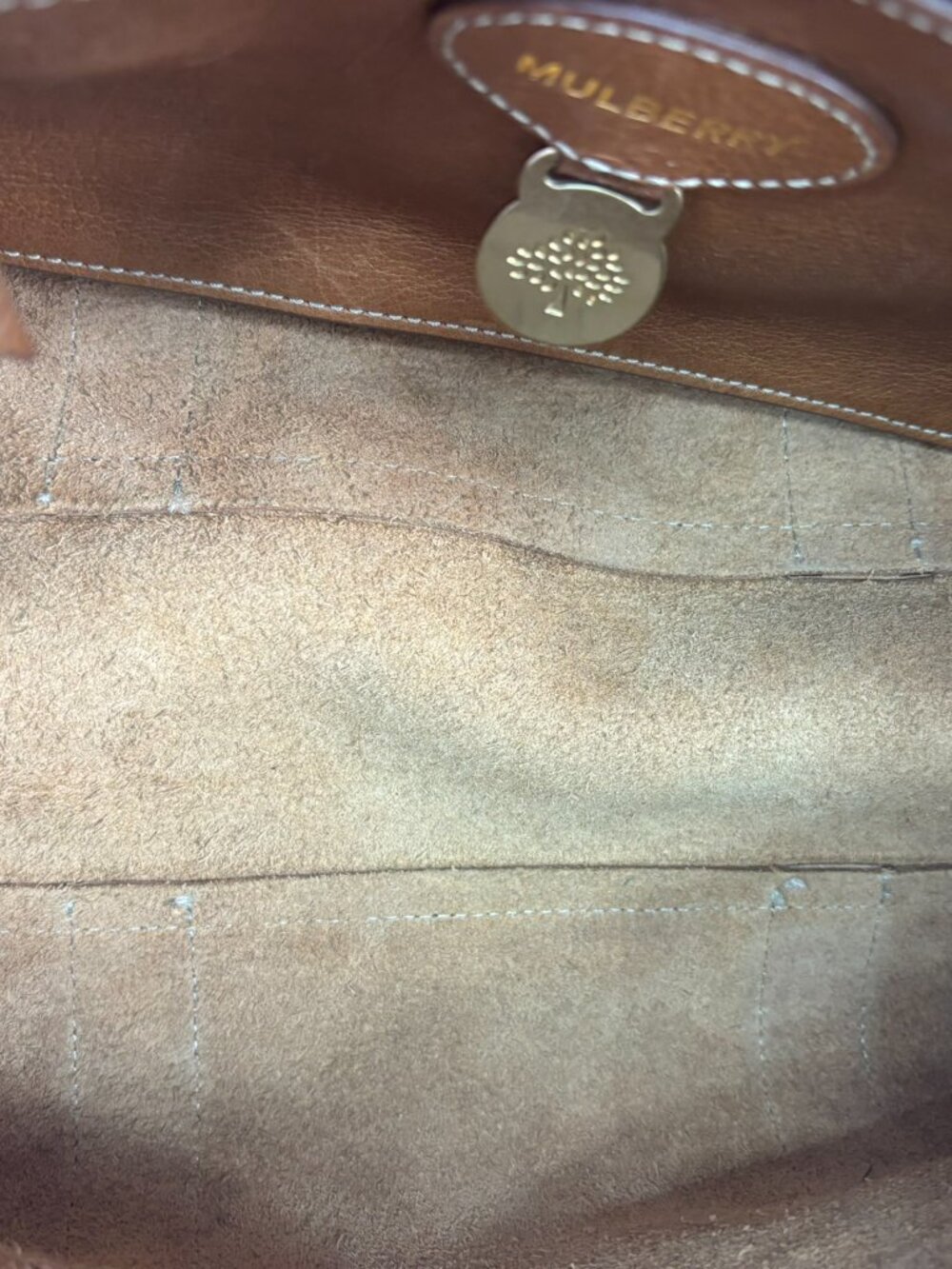 🔥 AUTHENTIC Mulberry Small Bayswater Satchel in Oak Leather 🔥 - Picture 5 of 8